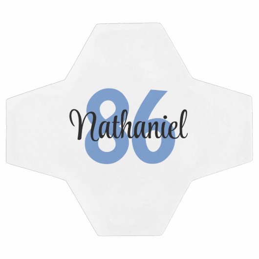 Creëer Je eigen persoonlijke jongen Blue White Voetbal (Enkel)