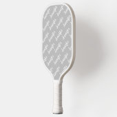 Creëer Je eigen persoonlijke naam grijs Pickleball Paddle (Links)