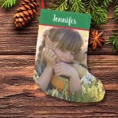 Creëer je eigen persoonlijke volledige foto kerstm kleine kerstsok