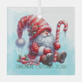 Creëer Je eigen pluizige pepermunt kerstgnoom Glas Ornament