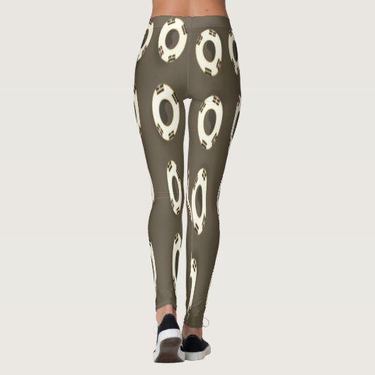 Creëer Je eigen pooidot leuke design Leggings (Achterkant)