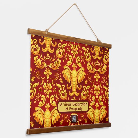 Creëer je eigen Premium Vergulde Gloed Olifant Mar Hangend Wandkleed (Gebogen 2)