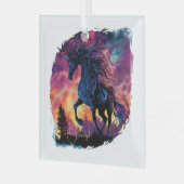 Creëer Je eigen Pyrois Dark Horse Magic Glas Ornament (Voorkant links)