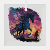 Creëer Je eigen Pyrois Dark Horse Magic Glas Ornament (Achterkant)