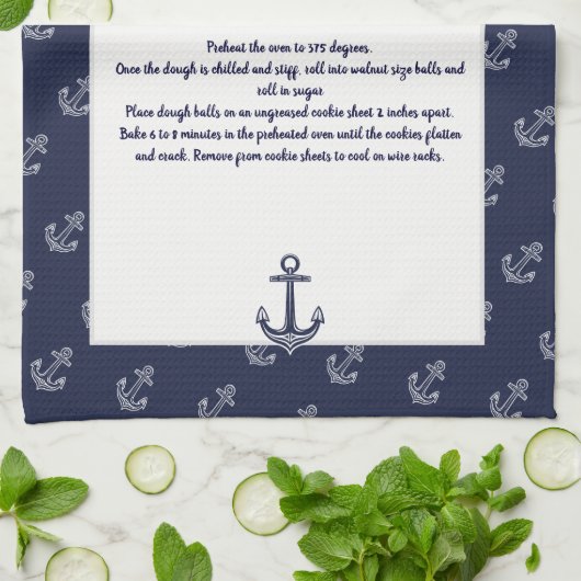 Creëer Je eigen Recipe Keepomwille Navy Blue Ancho Theedoek (Gevouwen)