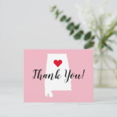 Creëer je eigen Red Heart White Alabama Dank je Briefkaart (Staand voorkant)