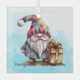 Creëer Je eigen regenboog harlekijn kerstgnoom Glas Ornament