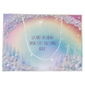 Creëer Je eigen regenboog kerstwonderland Groot Cadeauzakje (Achterkant)