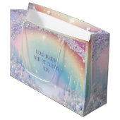 Creëer Je eigen regenboog kerstwonderland Groot Cadeauzakje (Voorkant Gekanteld)