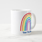 Creëer je eigen regenboogleraar grote koffiekop (Voorkant rechts)