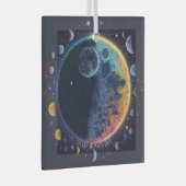 Creëer Je eigen regenboogmanen Glas Ornament (Voorkant Rechts)