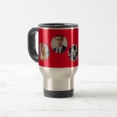 creëer je eigen reis Mug cup met foto's rood Reisbeker (Voorkant links)