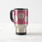 creëer je eigen reis Mug cup met foto's roze Reisbeker (Voorkant links)