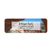 Creëer je eigen reisfoto retouradres etiket (Voorkant)