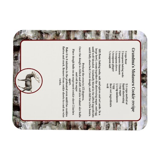 Creëer je eigen rendierhert in het Recipe-keepaard Magneet (Horizontaal)