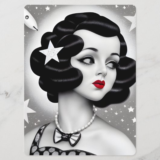 Creëer je eigen retro dame menu (Achterkant)