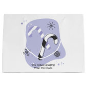 Creëer Je eigen retro Paarse snoeprieten kerst Groot Cadeauzakje (Voorkant)