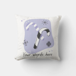 Creëer Je eigen retro Paarse snoeprieten kerst Kussen