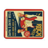 Creëer je eigen Retro Rock Music magnet Magneet (Horizontaal)