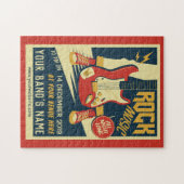 Creëer je eigen Retro Rock Music puzzel Legpuzzel (Horizontaal)