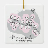 Creëer Je eigen retro-strijkersverlichting Keramisch Ornament (Achterkant)