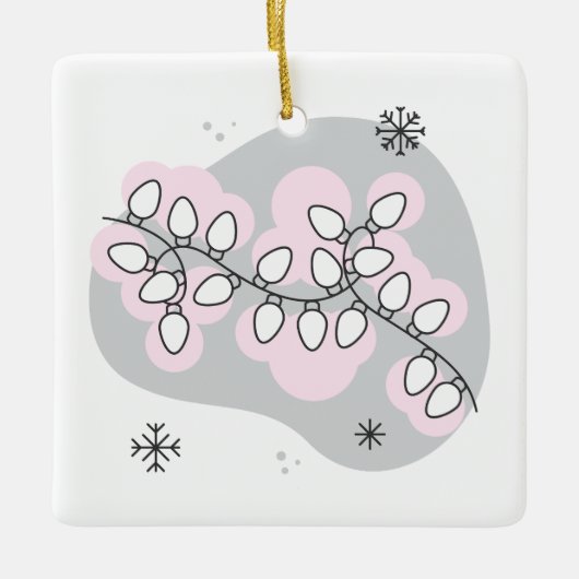 Creëer Je eigen retro-strijkersverlichting Keramisch Ornament (Voorkant)