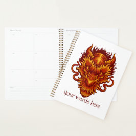 Creëer Je eigen rode drakenhoofd Planner