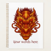 Creëer Je eigen rode drakenhoofd Planner (Voorkant)