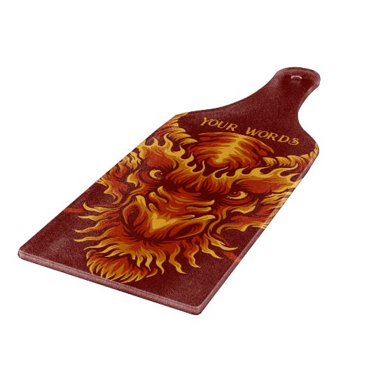 Creëer Je eigen rode drakenhoofd Snijplank (Hoek)