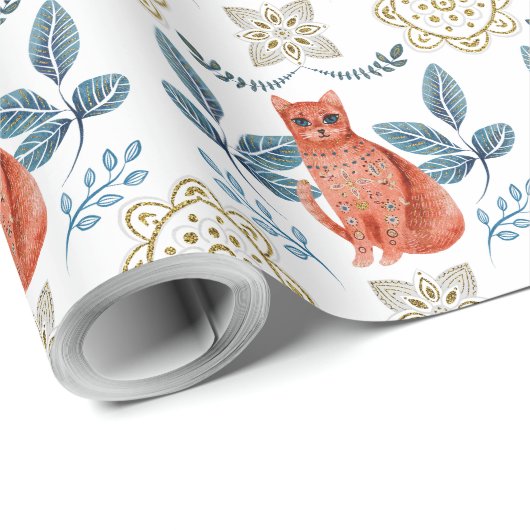 Creëer je eigen rode kat cadeaupapier (Rol Hoek)