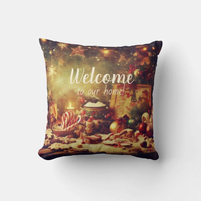 Creëer je eigen romantische kerstherinneringen kussen (Voorkant)