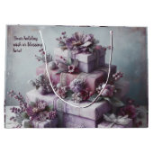 Creëer je eigen romantische Paarse Cadeaus Groot Cadeauzakje (Achterkant)