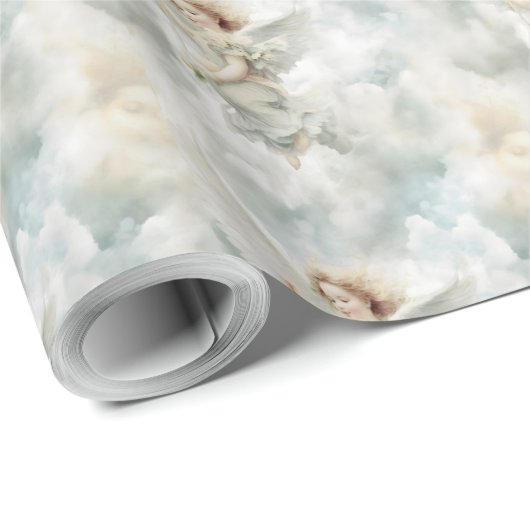 Creëer je eigen romantische  White Angels Cadeaupapier (Rol Hoek)