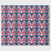 Creëer je eigen Rood Blauw en wit Cadeaupapier (Vlak)