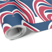 Creëer je eigen Rood Blauw en wit Cadeaupapier (Rol Hoek)