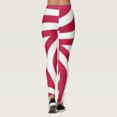 Creëer je eigen, roodrode, witte kerstmis leggings (Achterkant)