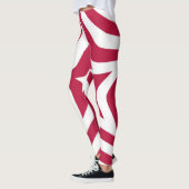 Creëer je eigen, roodrode, witte kerstmis leggings (Links)