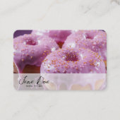 Creëer je eigen roze donuts visitekaartje (Voorkant)