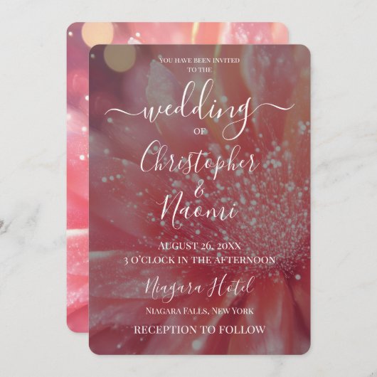 Creëer je eigen roze fantasybloem kaart (Voorkant / Achterkant)