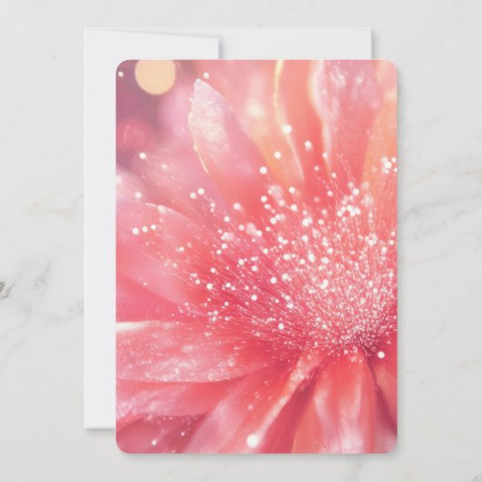 Creëer je eigen roze fantasybloem kaart (Achterkant)