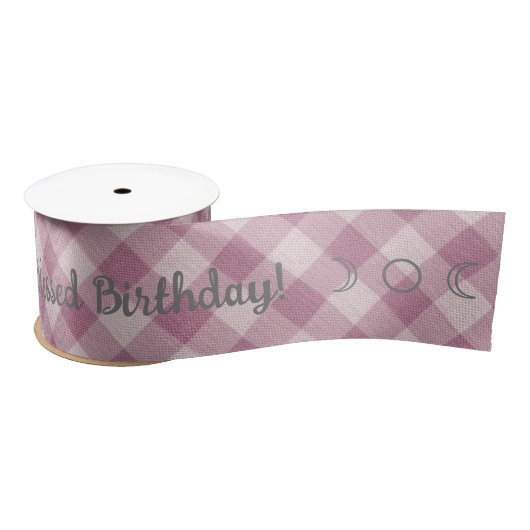 Creëer je eigen roze gingham satijnen lint (Spoel)