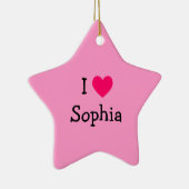 Creëer Je eigen roze kunstmeisje Foto Keramisch Ornament (Rechts)