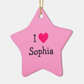 Creëer Je eigen roze kunstmeisje Foto Keramisch Ornament (Links)