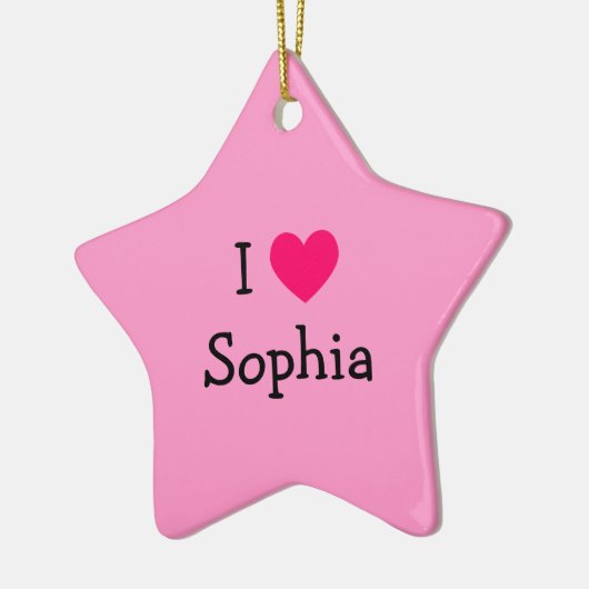 Creëer Je eigen roze kunstmeisje Foto Keramisch Ornament (Links)