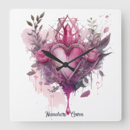 Creëer Je eigen roze liefdeskaars Vierkante Klok