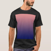 Creëer je eigen | Roze zalm tot blauwe gradiënt T-shirt (Voorkant)