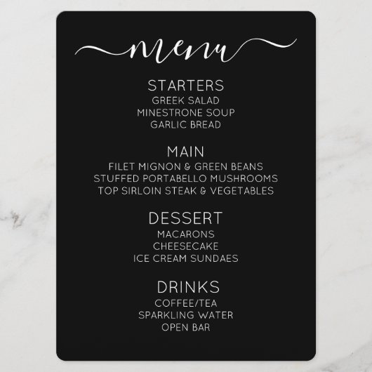Creëer je eigen ruimte robot menu (Voorkant)