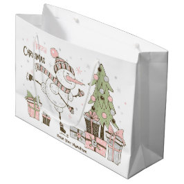 Creëer Je eigen schaatsen sneeuwman kerst Groot Cadeauzakje