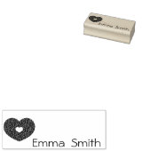 Creëer je eigen schattige naam hart Wood Art Stamp Rubberstempel (Gestempeld)