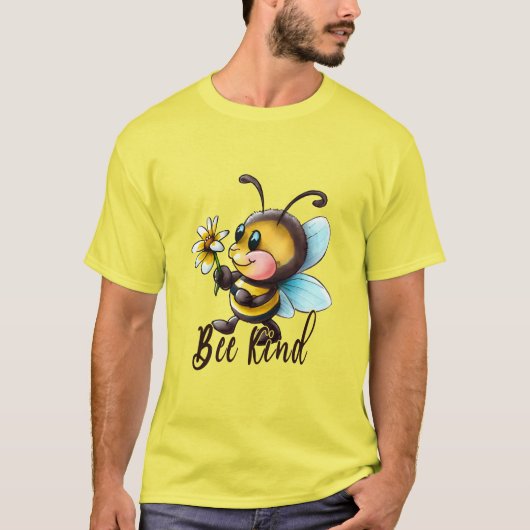 Creëer Je eigen Schattigee Bee Kind T-shirt (Voorkant)